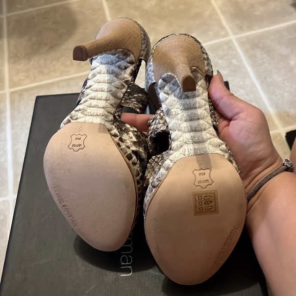 Alexandre Birman Platform Python Sandals Size US 5 - Picture 5 of 7